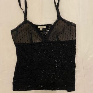 Zara lace top size small with adjustable straps.